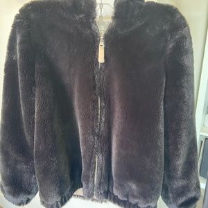 Cat & Jack Soft Furry Black Jacket